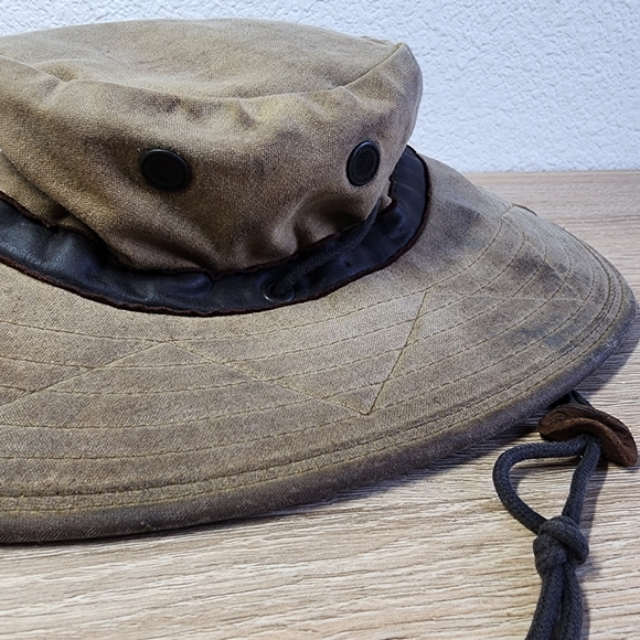 WATERSHIP TRADING COMPANIE Waxed Cotton Big Brimmed Outdoor Hat - Picture 4 of 16